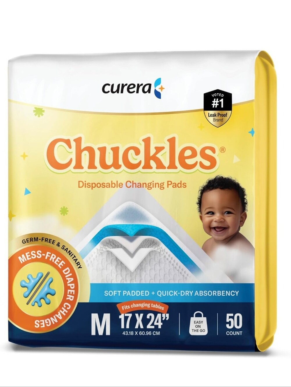 50ct Disposable Diaper Changing Pads